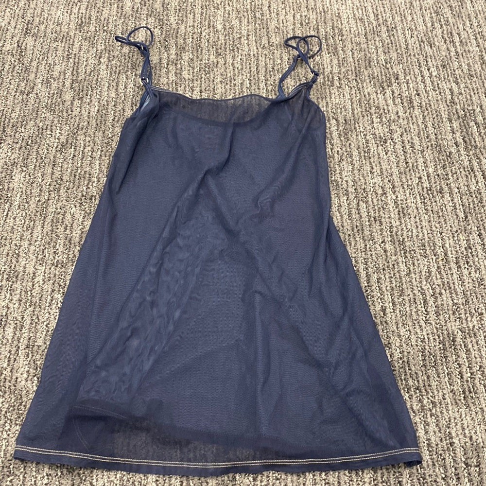 Silk & Satin Sheer top with side slits